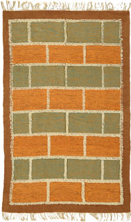 Swedish flatweave and pile rug - click for larger view