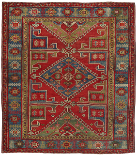 Antique Bergama rug  - click for larger view