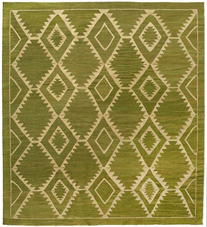  Jagger flatweave green/ivory  - click for larger view