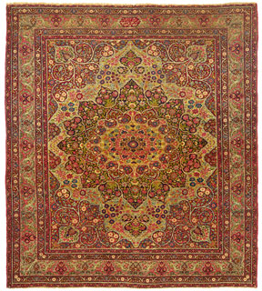 Antique Kirman carpet  - click for larger view