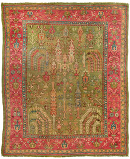 Antique Oushak carpet  - click for larger view