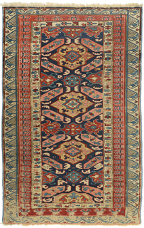 c1890 Antique Seychour rug  - click for larger view