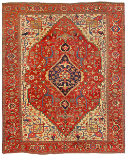  Antique Heriz carpet - click for larger view