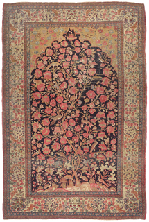 Antique Kirman rug  - click for larger view