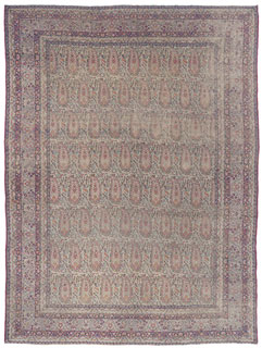 Antique Laver Kirman carpet - click for larger view