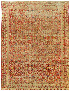 Antigue Laver Kirman Carpet - click for larger view