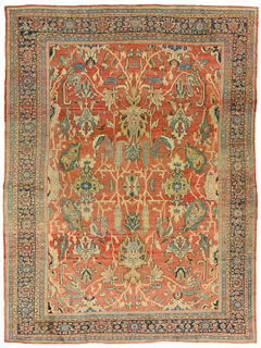 Antique Ziegler Mahal carpet - click for larger view