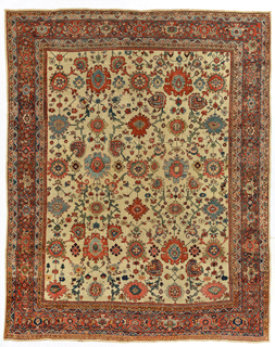 Antique mahal carpet - click for larger view