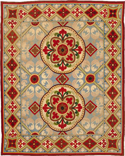 Antique needlepoint carpet - click for larger view