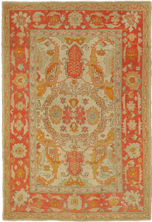 Antique Oushak carpet  - click for larger view
