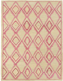 Jagger flatweave ivory/pink - click for larger view